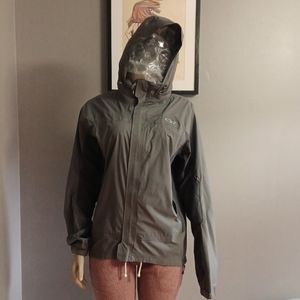 Outdoor Research Women's Shell Windbreaker hood zips into collar & side zip